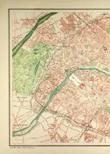 Illustrative Technique Artwork Stampe: Map of Paris