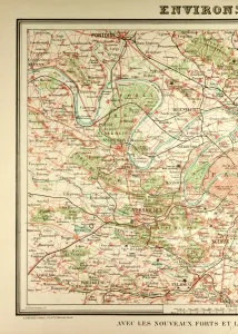 Engraved City Maps Stampe: Map of Paris and its Vicinity