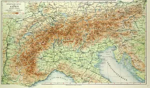 Mappa Antica delle Alpi