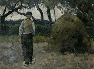 Dutch Masters Collection Stampe: A Farmer standing Hay-Stack farmer standing haystack