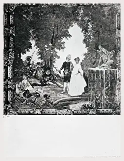 Period Costume Design Stampe: Fountain