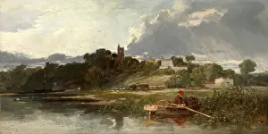 Landscape With Cattle Stampe: Gillingham on the Medway Signed and dated, lower center (on stem of boat): W