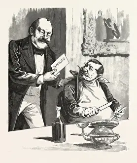 Liszt Gourmet Archive Images Stampe: Having dinner after the capitulation, Paris, France, 19th century, franco prussian war