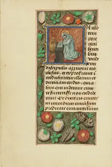 Gold Leaf Illumination Stampe: Initial I: Saint Mark