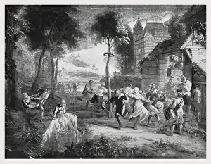May Day Celebrations Stampe: Maypole dance