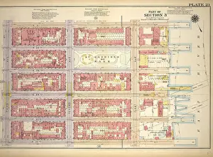 Old City Maps USA Stampe: Plate 23, Part of Section 3: Bounded by E. 37th Street, First Avenue, E. 32nd Street