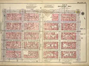 Vintage NYC Map Stampe: Plate 25, Part of Sections 3&5: Bounded by E. 42nd Street, Third Avenue, E. 37th Street