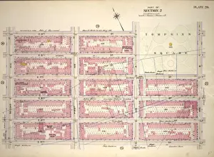 Vintage American Maps Stampe: Plate 28, Part of Section 2: Bounded by E. 9th Street, Avenue A, E. 7th Street, Avenue B