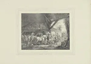 Horse And Rider Paintings Stampe: Poste stables Eene posterij title object Poste d Anvers