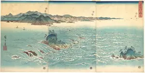 Utagawa Hiroshige Stampe: 雪月花　阿波鳴-之風景 Rapids Naruto