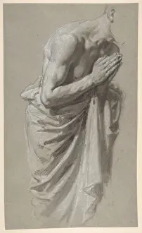 French 19th Century Sketches Stampe: Study Clovis middle register study wall paintings