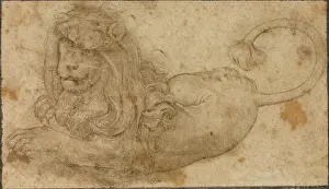 Lucas Cranach Elder Artist Stampe: Study of a Lion