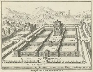 Temple Of Solomon Stampe: Temple of Solomon, Jerusalem (version A), Jan Luyken, Willem Goeree, 1682