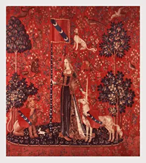 Medieval Tapestry Stampe: Touch