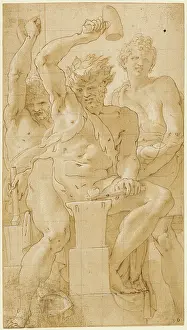 16th Century Italian Art Stampe: Vulcan at His Forge