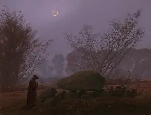 Caspar David Friedrich Art Stampe: A Walk at Dusk