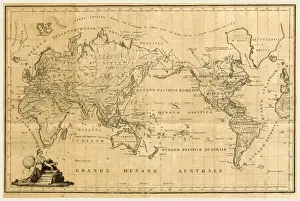 Old World Geography Stampe: World map