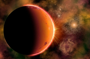Binary Star System Stampe: An alien planet in orbit around a binary star system