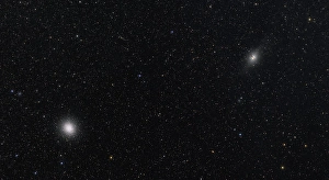 Deep Space Astrophotography Stampe: Centaurus A and Omega Centauri in the constellation of Centaurus