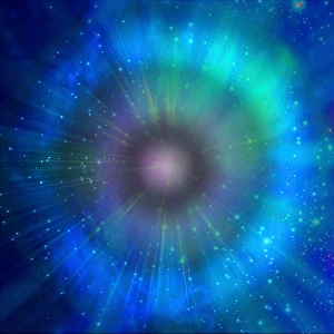 Abstract Light Background Stampe: Circle of light. 3D rendering