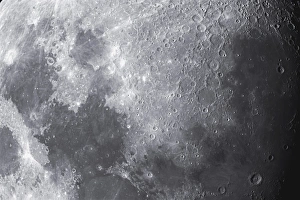 Black And White Space Images Stampe: Close up view of the Moon