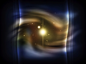 Starry Night Sky Picture Stampe: Digitally generated image of deep space