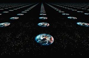 Earth From Space View Stampe: Earth Pattern