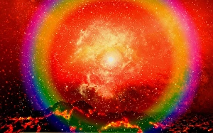 Supernova Explosion Stampe: An exploding supernova, death of a star