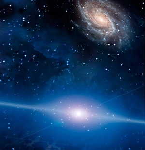 Abstract Space Art Stampe: Galactic Space