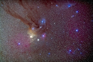 Emission Nebula Images Stampe: Head of Scorpius with celestial deep sky objects