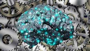 Artificial Intelligence Concept Stampe: Machine Brain