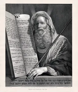 Moses Ten Commandments Stampe: Moses with the Ten Commandments