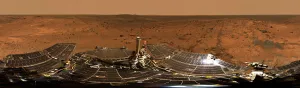 Martian Landscape Photography Stampe: Panoramic view of Mars