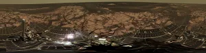 Martian Landscape Photography Stampe: Panoramic view of Mars