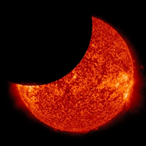 Solar Eclipse Photography Stampe: A partial solar eclipse from space