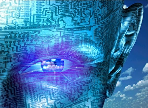 Artificial Intelligence Technology Stampe: Technology Human