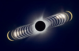 Total Solar Eclipse Images Stampe: A time-sequence composite of the August 21