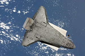 Space Shuttle Discovery Stampe: The underside of space shuttle Discovery