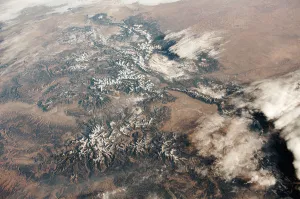 Colorado Mountain Landscape Stampe: View from space of the Front Range