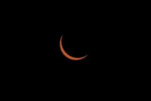 Moon And Sun Alignment Stampe: Partial eclipse of the sun prior to total eclipse