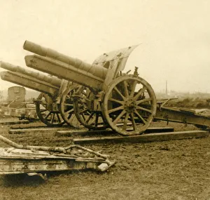 Monochrome War Images Stampe: 155 guns, c1914-c1918