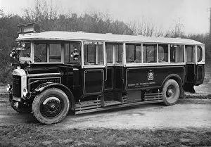 Black And White Bus Photos Stampe: 1925 Dennis E type bus. Creator: Unknown