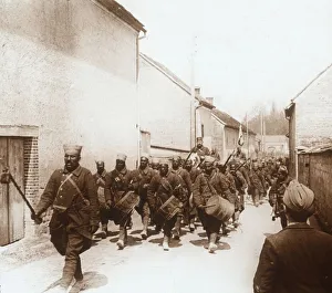 First World War Black And White Images Stampe: African troops, c1914-c1918