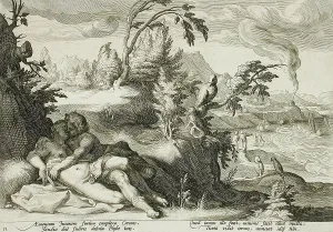 Dutch Renaissance Art Stampe: Apollo and Coronis, published 1590. Creator: Unknown