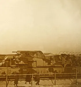 WWI Transportation History Stampe: Armoured train, c1914-c1918