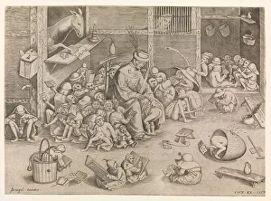 Pieter Bruegel The Elder Artwork Stampe: The Ass in the School