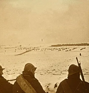 French Army During WWI Stampe: Assault waves, c1914-c1918