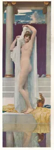 Frederic Leighton Stampe: Il Bagno di Psiche, c1890.