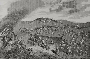 Iberian Peninsula History Stampe: Battle of Calatanazor, (July 1002), Iberian peninsula, 1890. Creator: Unknown