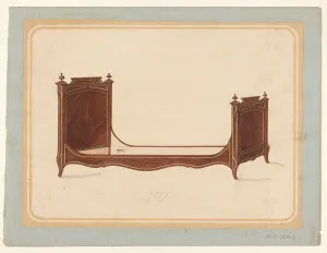 Decorative Arts Heritage Stampe: Bed, c.1835-c.1935. Creator: Anon